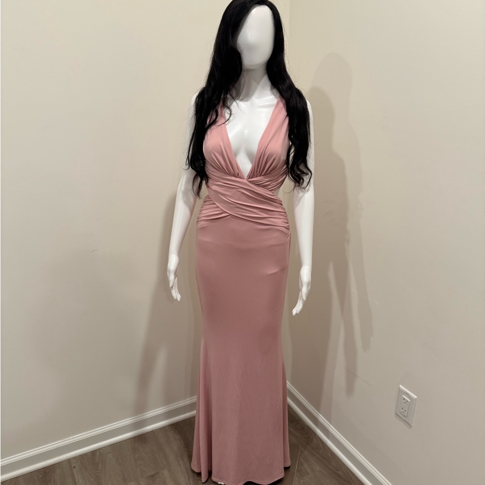 Elegant Pink Evening Gown